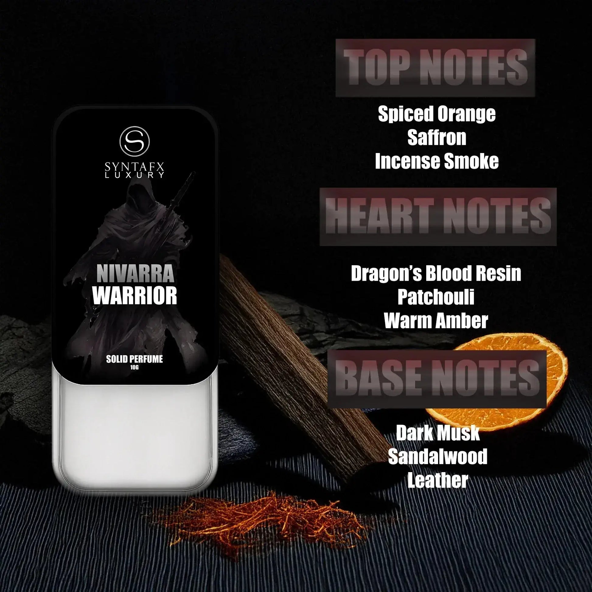 Nivarra Warrior Solid Perfume For Men | India's Strongest Solid Perfume 50% Concentration - SYNTAFX LUXURY | 10G SYNTAFX