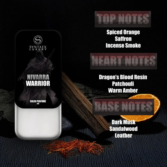 Nivarra Warrior Solid Perfume For Men | India's Strongest Solid Perfume 50% Concentration - SYNTAFX LUXURY | 10G SYNTAFX