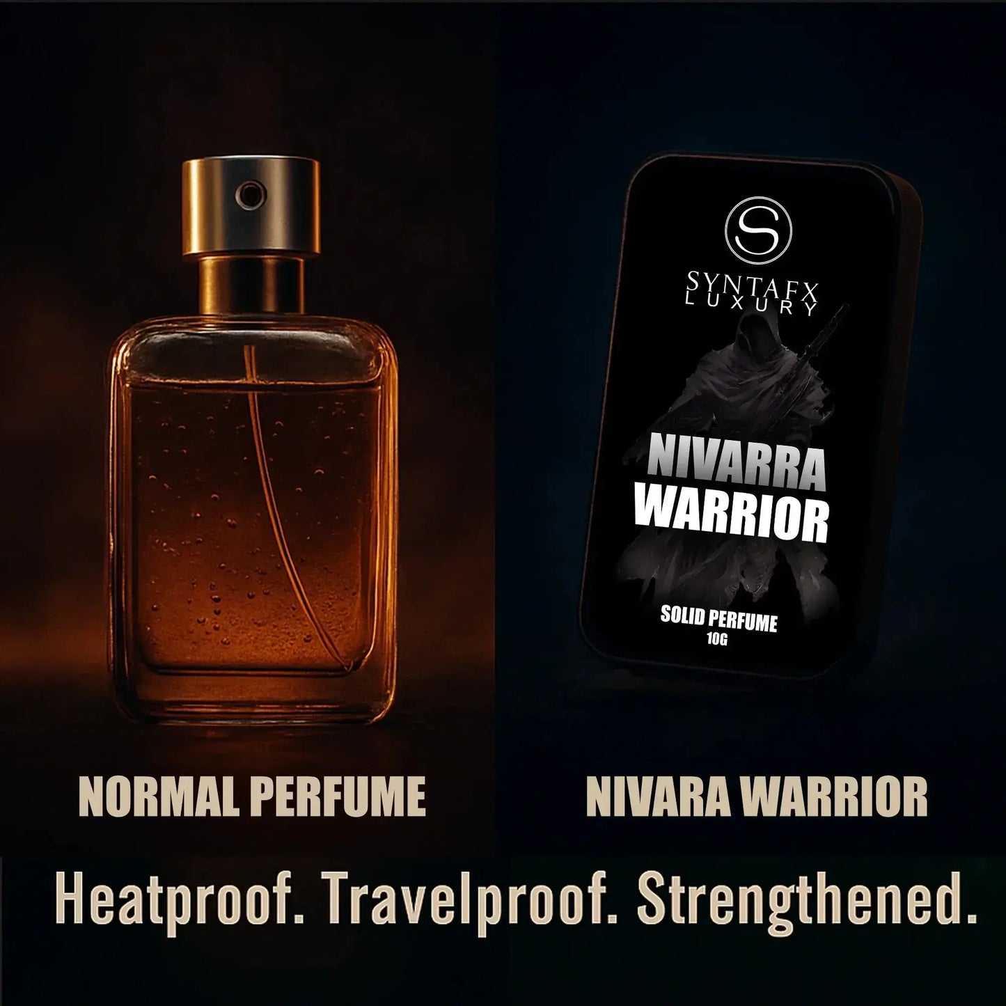Nivarra Warrior Solid Perfume For Men | India's Strongest Solid Perfume 50% Concentration - SYNTAFX LUXURY | 10G SYNTAFX