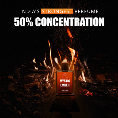 Syntafx Extrait De Parfum Mystic Ember– India’s Strongest Perfume with 50% Concentration, 100 ml