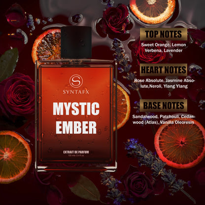 Syntafx Extrait De Parfum Mystic Ember– India’s Strongest Perfume with 50% Concentration, 100 ml